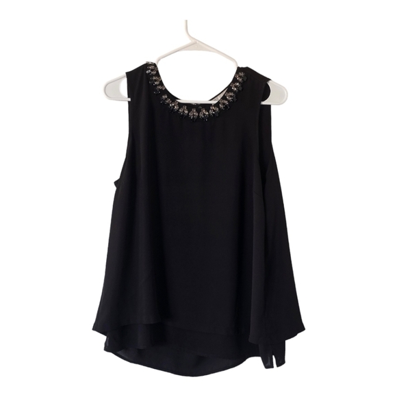 Dr2 sleeveless blouse, women silver flowy style very good condition - Picture 1 of 12
